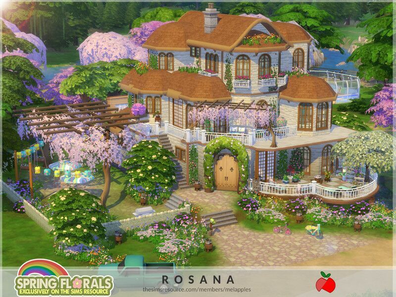 Springflorals Rosana By Melapples Sims 4 CC