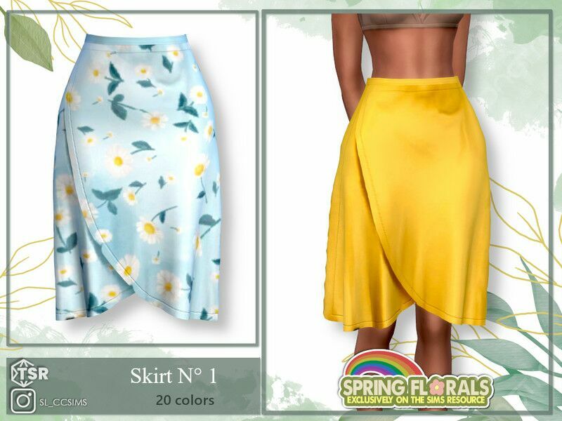 Springflorals_Skirt_1 Sims 4 CC