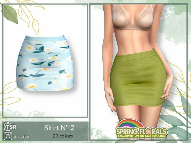 Springflorals_Skirt_2 Sims 4 CC