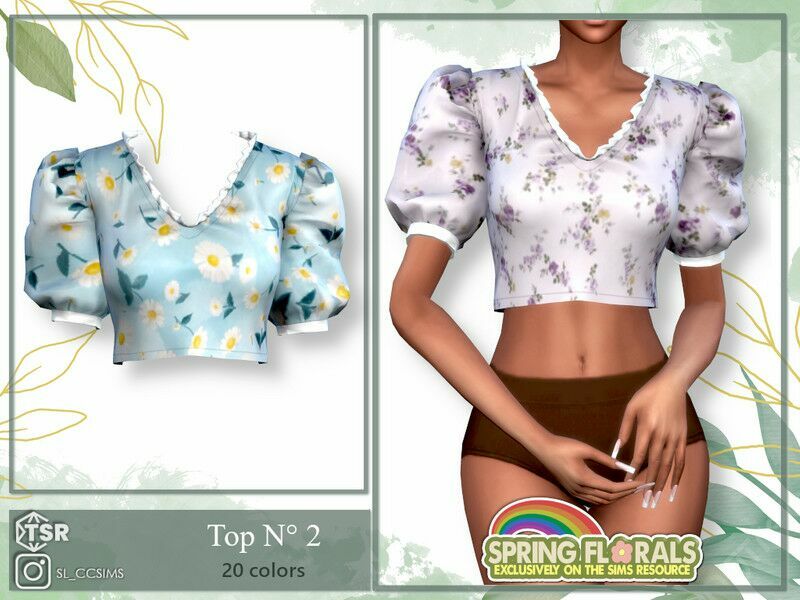 Springflorals_Top_2 Sims 4 CC