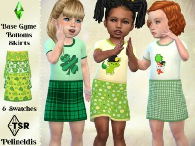 ST. Patricks DAY Skirt By Pelineldis Sims 4 CC