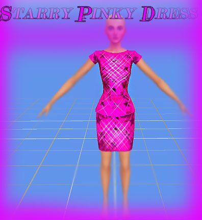 sims 4 cc starry pinky dress by rubicitaaya 2