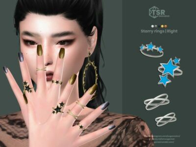 Starry Rings | Right / Rings Sims 4 CC