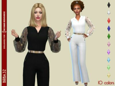 Stars Jumpsuit By Birba32 Sims 4 CC