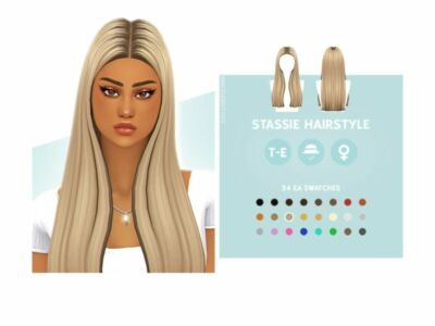 Stassie Hairstyle By Simcelebrity00 Sims 4 CC