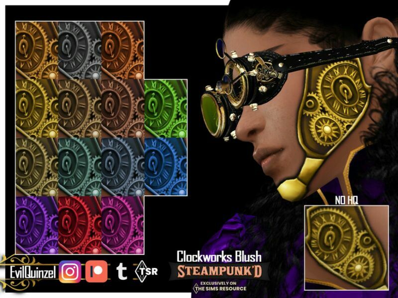 Steampunked – Clockworks Blush By Evilquinzel Sims 4 CC