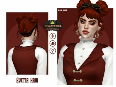 Steampunked Evitta Hair By Msqsims Sims 4 CC