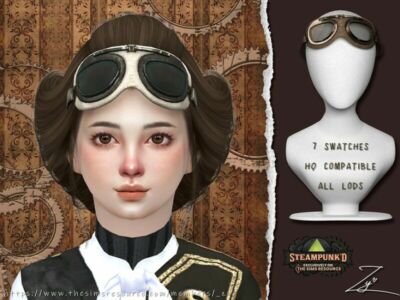 Steampunked Goggles For Kids(Hats) By _ZY Sims 4 CC