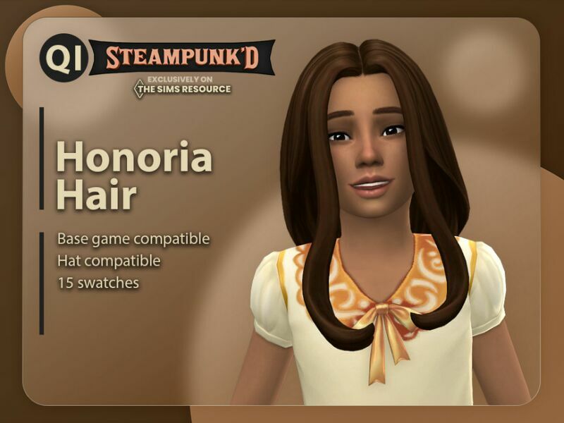 Steampunked – Honoria Hair By Qicc Sims 4 CC