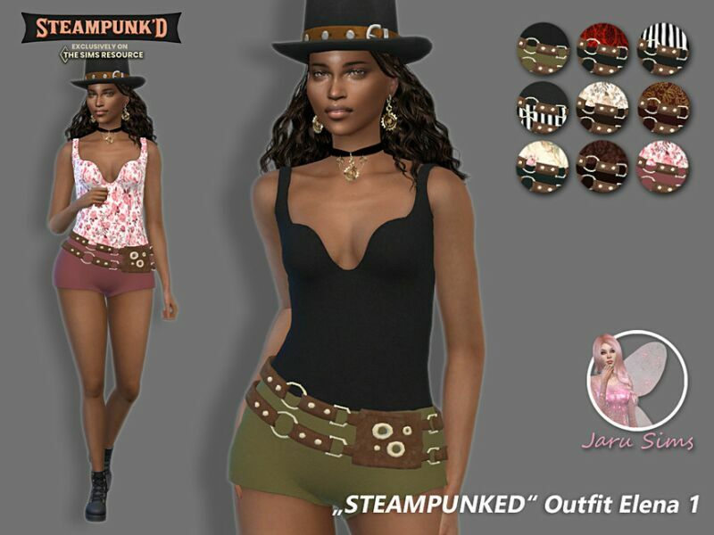 Steampunked – Outfit Elena 1 Sims 4 CC