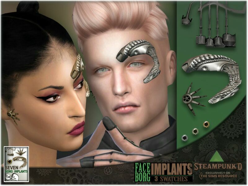 Steampunked – Seven: Borg’S Implants By Bakalia Sims 4 CC