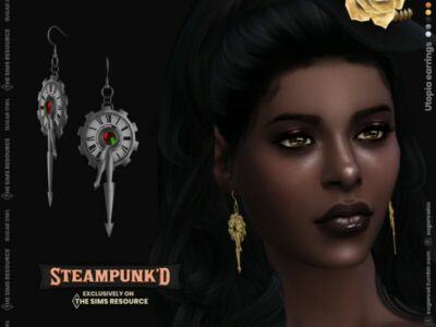 Steampunked | Utopia Earrings Sims 4 CC