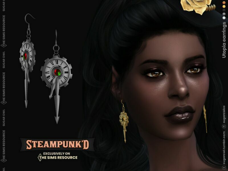 Steampunked | Utopia Earrings Sims 4 CC