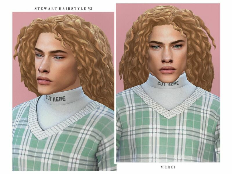 Stewart Hairstyle V2 By ‘-Merci- Sims 4 CC