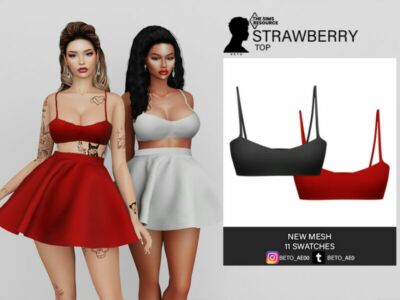 Strawberry (TOP) Sims 4 CC