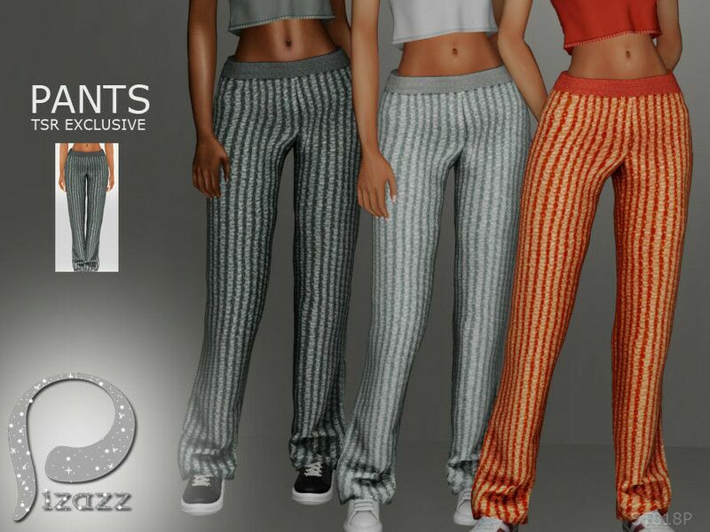 Stripe HIP Pants / Everyday Sims 4 CC