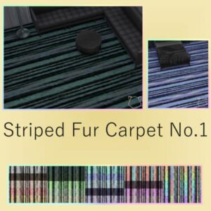 Striped FUR Carpets By Itiscats Sims 4 CC