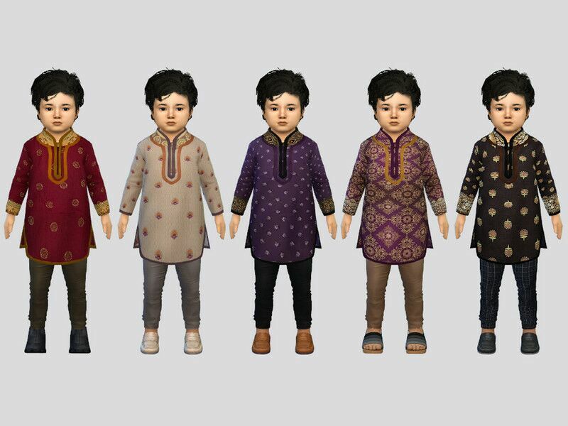 “ / Suite Kurta Toddler” Sims 4 CC