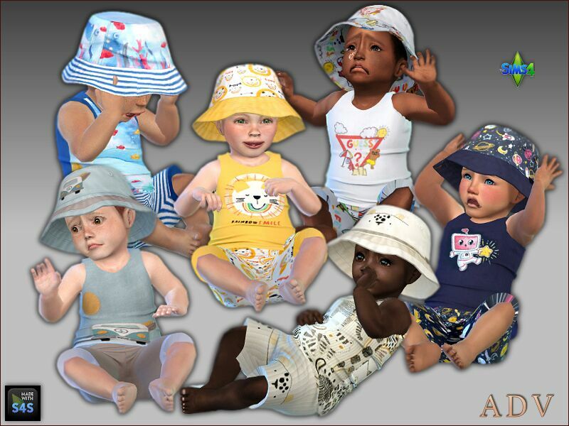 Summer Outfits For Infant Boys Sims 4 CC