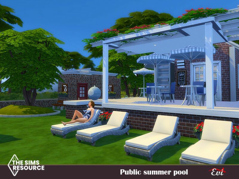 sims 4 cc summer pool no cc by evi 2