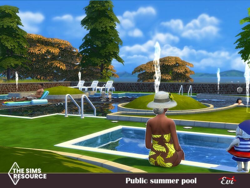 sims 4 cc summer pool no cc by evi 3