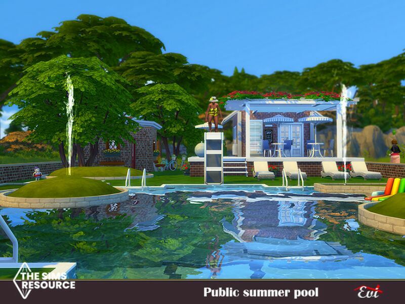 sims 4 cc summer pool no cc by evi 4