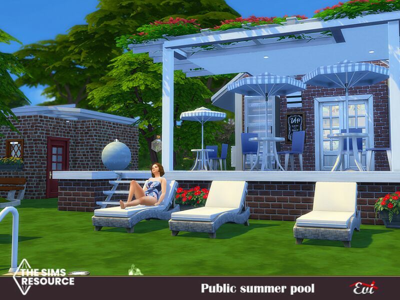 sims 4 cc summer pool no cc by evi 5