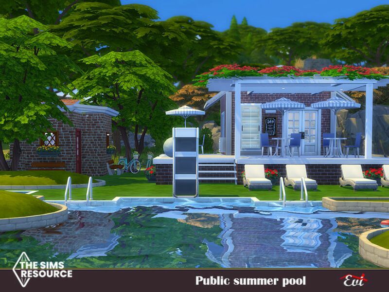 sims 4 cc summer pool no cc by evi 6