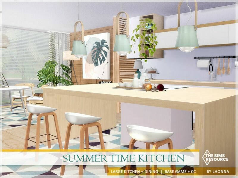 Summer Time Kitchen /TSR CC Only/ By Lhonna Sims 4 CC