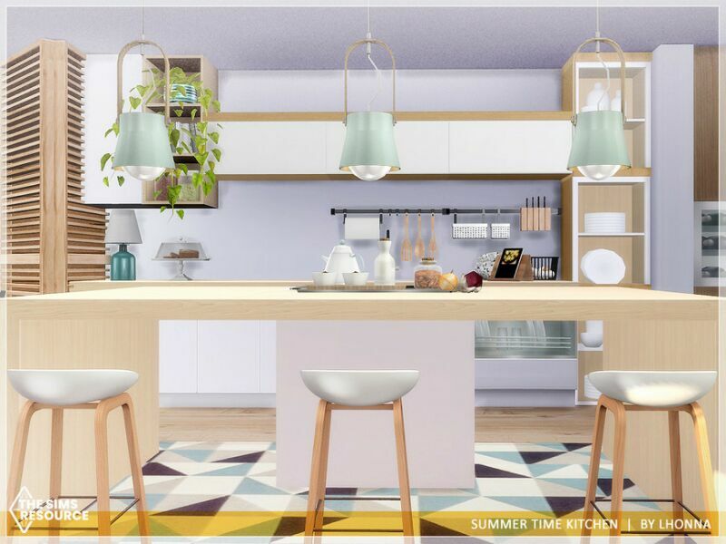 sims 4 cc summer time kitchen tsr cc only by lhonna 2