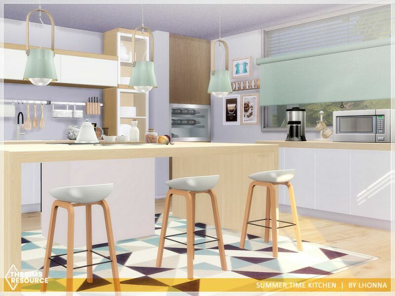 sims 4 cc summer time kitchen tsr cc only by lhonna 6