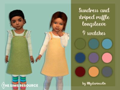 Sundress And Striped Ruffle Longsleeve By Mysteriousoo Sims 4 CC