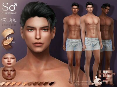 / Sunny Male Skintones 0623 By S-Club Sims 4 CC