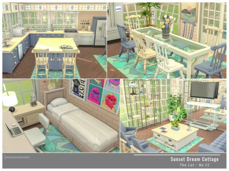 sims 4 cc sunset dream cottage no cc by moniamay72 7