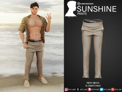 Sunshine (Pants) Sims 4 CC