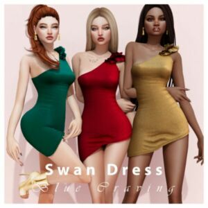 Swan Dress Sims 4 CC