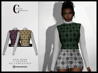 Sweater And Blouse T-547 Sims 4 CC