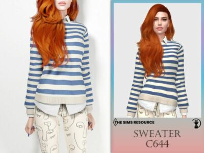 Sweater C644 By Turksimmer Sims 4 CC