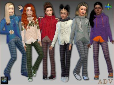 Sweaters And Pants Sims 4 CC