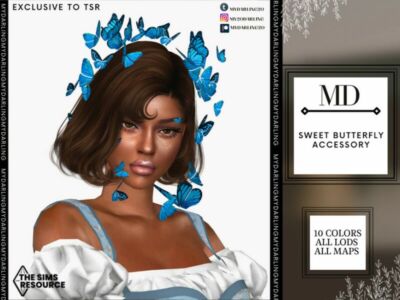 Sweet Butterfly Accessory Adult By Mydarling20 Sims 4 CC