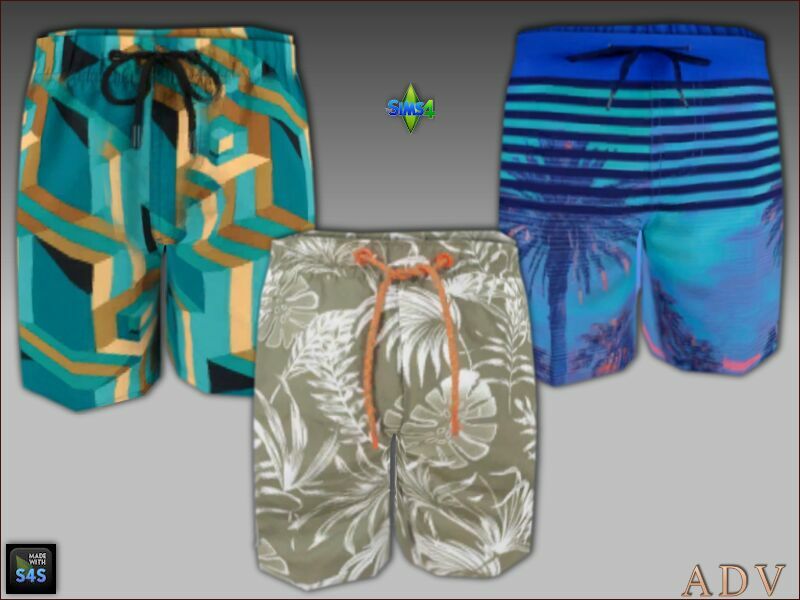 sims 4 cc swim trunks caps and sandals 2