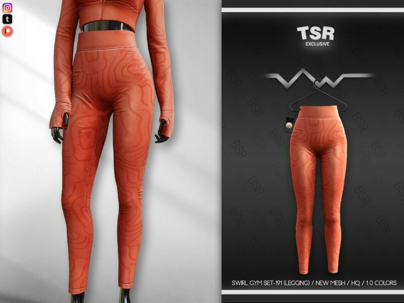 Swirl GYM SET-191 (Legging) BD636 By Busra-Tr Sims 4 CC