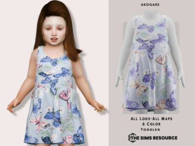 T-Dress NO.36 By _Akogare_ Sims 4 CC