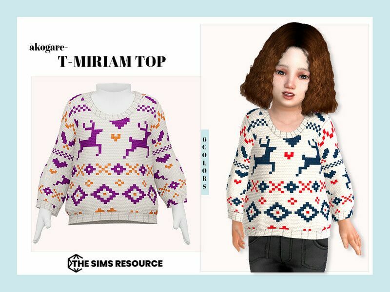 T-Miriam TOP By _Akogare_ Sims 4 CC