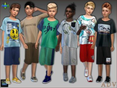 T-Shirts And Pants For Boys Sims 4 CC