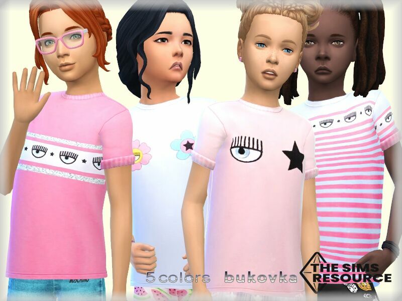 T_Shirt Eyes By Bukovka Sims 4 CC