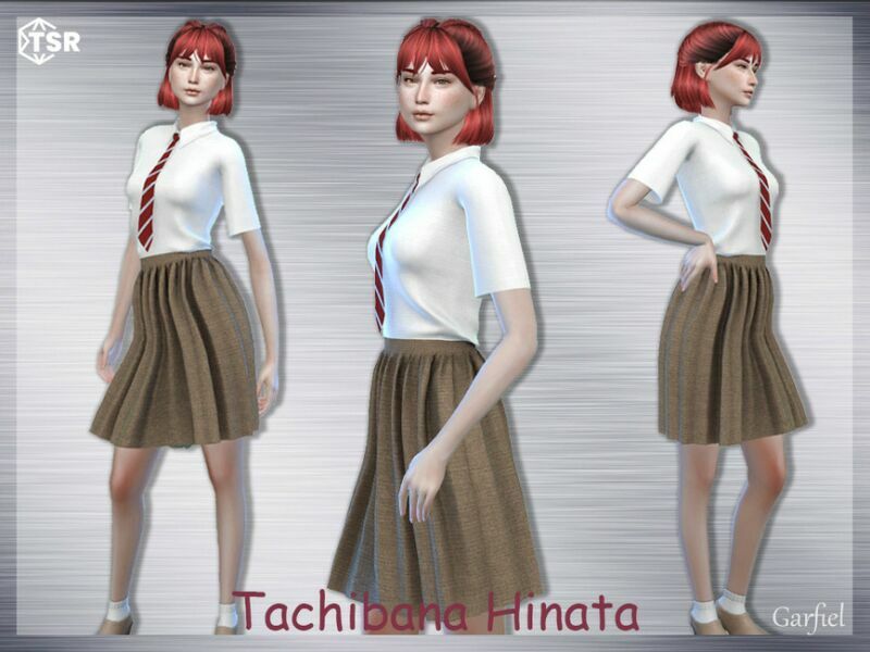 sims 4 cc tachibana hinata by garfiel 2