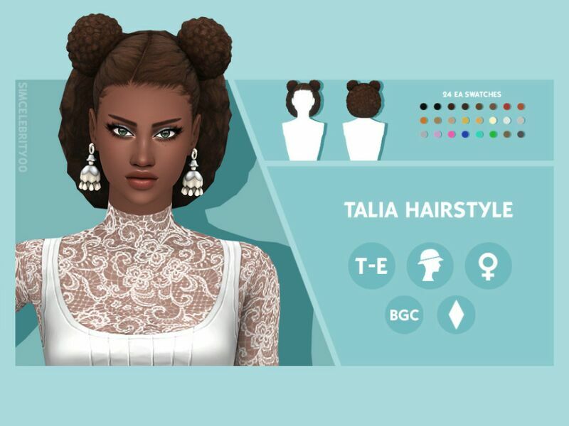 Talia Hairstyle By Simcelebrity00 Sims 4 CC