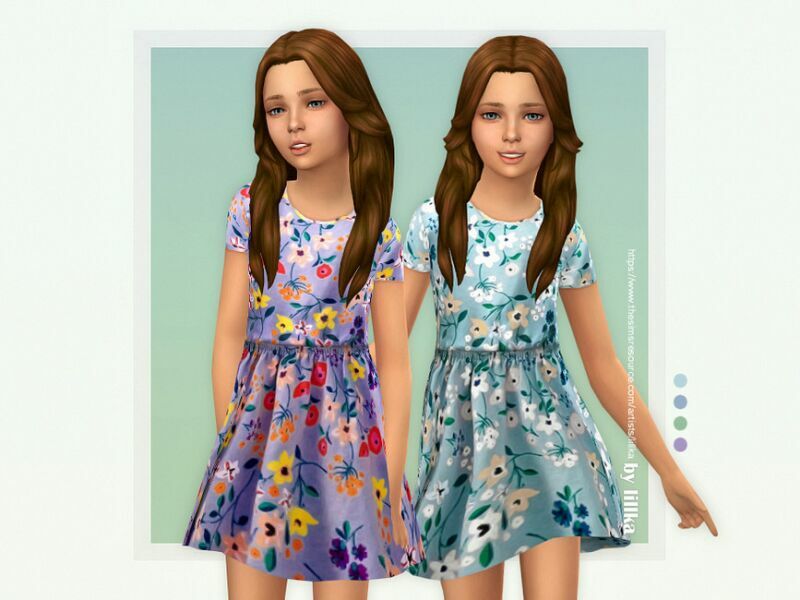 Talvi Dress By Lillka Sims 4 CC