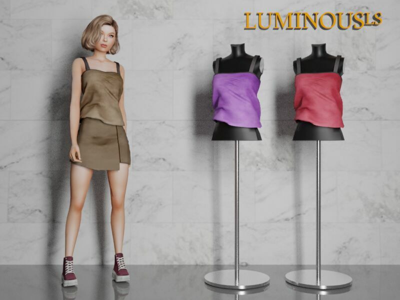 Tania SET -TOP- By Luminousls Sims 4 CC